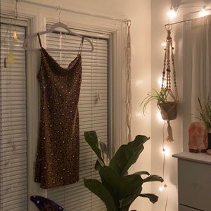 UO cowl neck cheetah dress